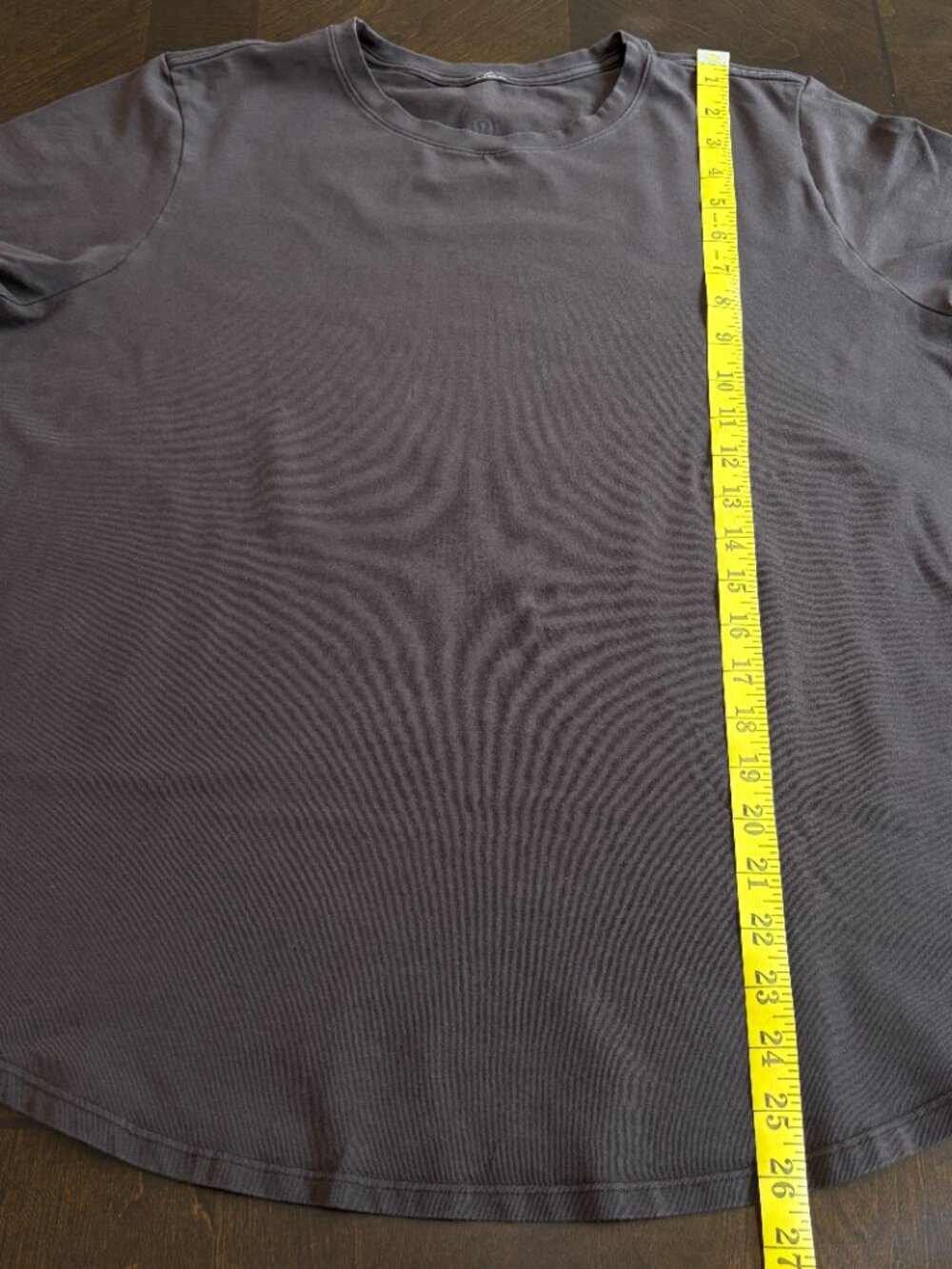 Lululemon Love Curved-Hem Crewneck T-Shirt In Espresso Brown Sz 12 Pima Cotton - Picture 6 of 7